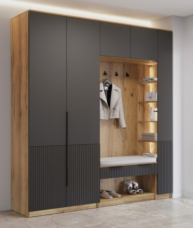 Модульная прихожая ТИФФАНИ-3 с фрезеровкой &mdash; Аэлита