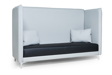 Офисный диван Графит высокий 3-х местный (без подушек-подлокотников) — Аэлита