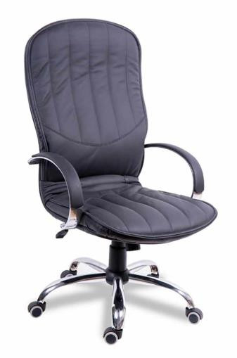 Компьютерное кресло  ДИПЛОМАТ ХРОМ (кожа) &mdash; Аэлита