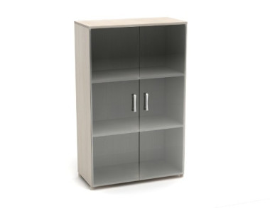 Шкаф низкий со стеклом (700х350х1126) (ШК39+ДК35х2+ФС01х2) &mdash; Аэлита