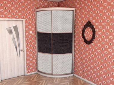 Выпуклый угловой радиусный шкаф-купе "СОЛО-1" 960*960*2350 &mdash; Аэлита