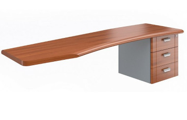 Тумба приставная к столу с 3 ящиками СТ-1.0 с удлиненным топом — Аэлита