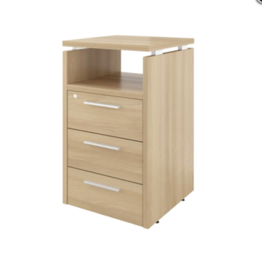 Тумба ДБ43 Дублин приставная 3 ящика с полкой и замком 450х450х750(ДБ12_1+ДБ17_2+ДБ14) — Аэлита