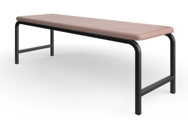 Банкетка мягкая на прямоугольной трубе 1450*320*420  &mdash; Аэлита